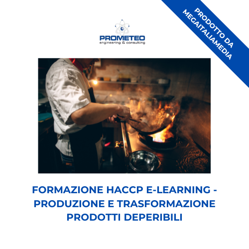 Formazione HACCP e Igiene Alimentare (e-learning) - PRODUZIONE E TRASFORMAZIONE PRODOTTI DEPERIBILI - prodotto da MegaItaliaMedia Prometeo Srl