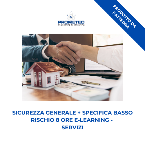 Sicurezza generale + specifica basso rischio (e-learning) - SERVIZI - prodotto da Kattedra Prometeo Srl
