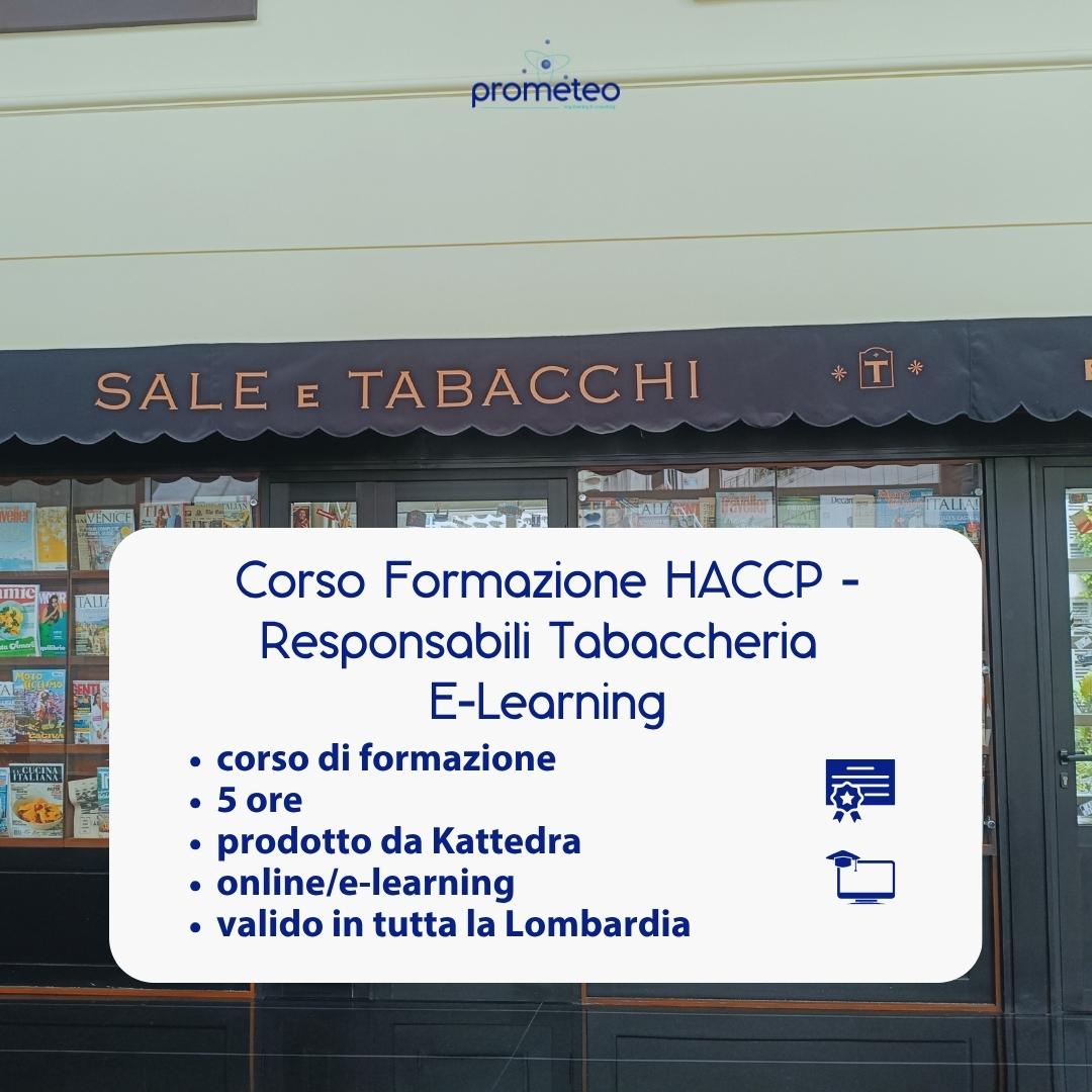 Corso formazione HACCP LOMBARDIA (e-learning) - RESPONSABILI SETTORE ALIMENTARE: TABACCHERIE - prodotto da Kattedra