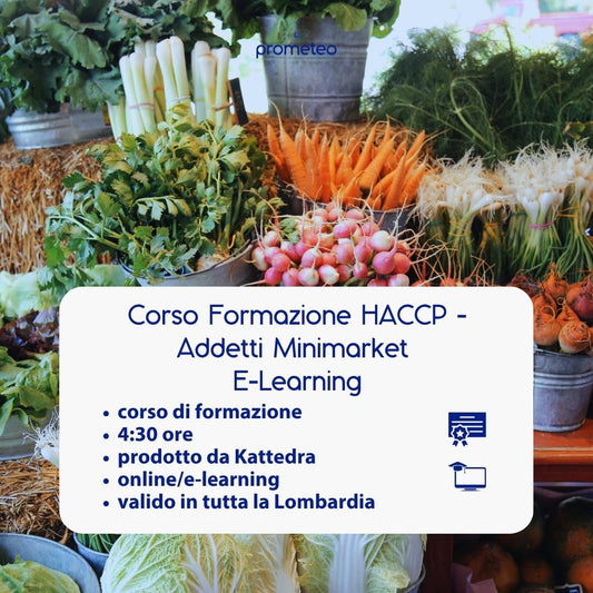 Corso formazione HACCP LOMBARDIA (e-learning) - ADDETTI SETTORE ALIMENTARE: MINIMARKET - prodotto da Kattedra