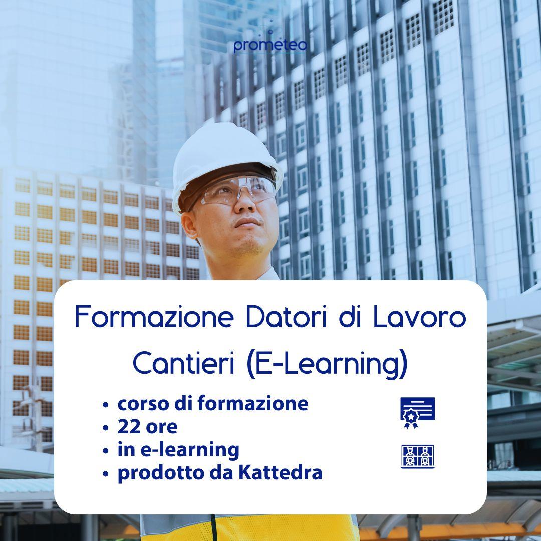 Corso formazione iniziale + modulo cantieri per datori di lavoro in e-learning Prometeo Srl