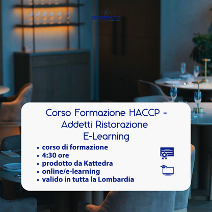 Corso formazione HACCP LOMBARDIA (e-learning) - ADDETTI SETTORE ALIMENTARE: BAR E RISTORAZIONE - prodotto da Kattedra