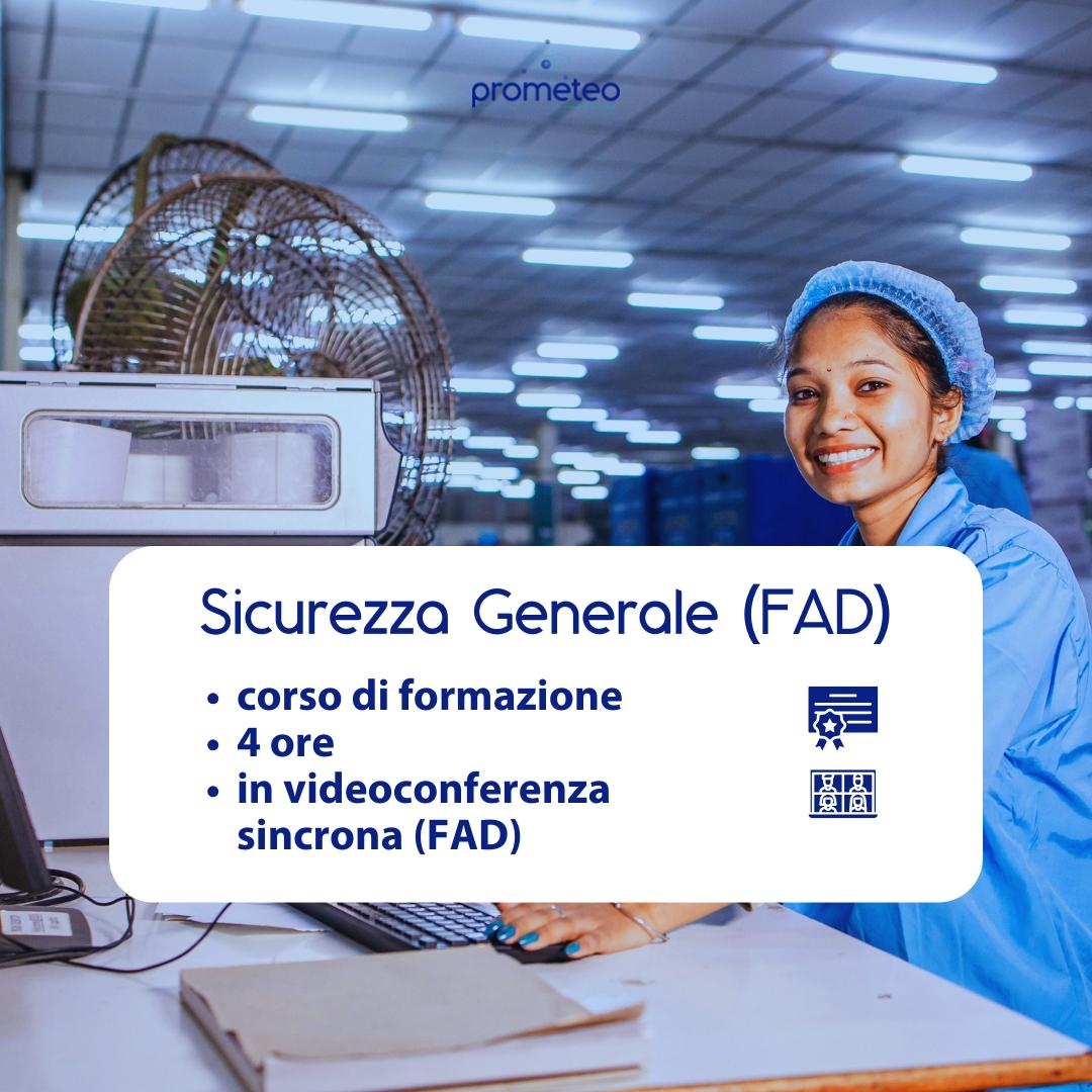 Corso Generale Sicurezza sul Lavoro Online in Videoconferenza (4 Ore) Prometeo Srl