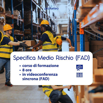 Corso Sicurezza Specifica 8 Ore Rischio Medio in Videoconferenza