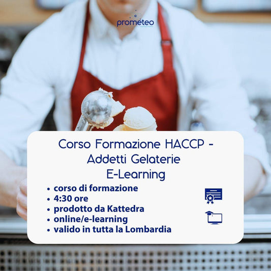 Corso formazione HACCP LOMBARDIA (e-learning) - ADDETTI SETTORE ALIMENTARE: GELATERIE - prodotto da Kattedra