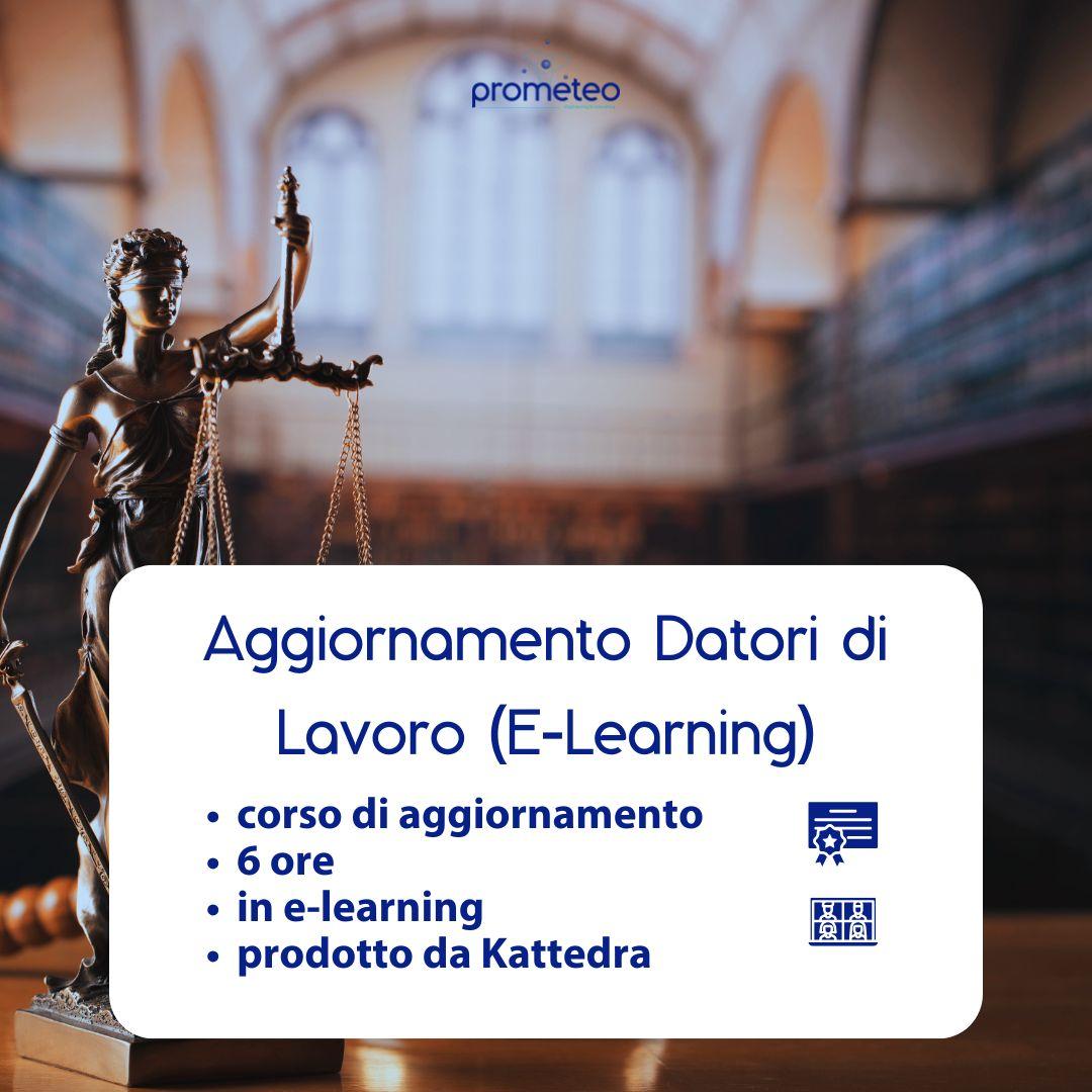 Aggiornamento formazione per datori di lavoro in e-learning: strumenti, responsabilità e inclusione Prometeo Srl