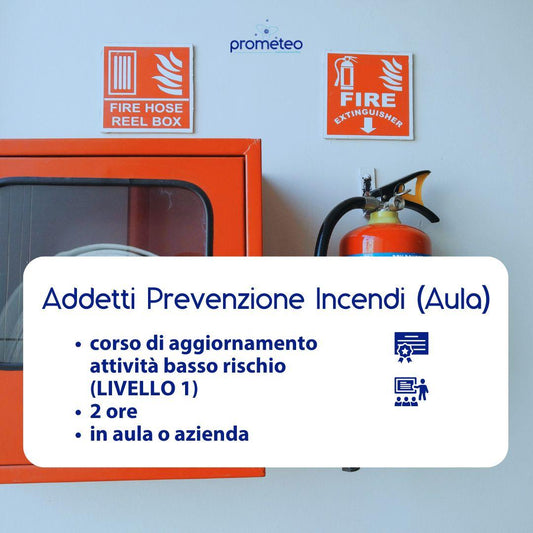 Corso di Aggiornamento Addetti Antincendio Livello 1 in Aula
