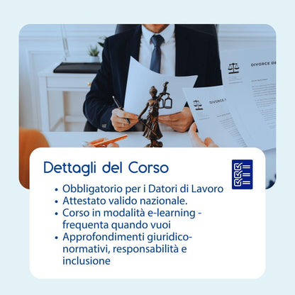 Aggiornamento formazione per datori di lavoro in e-learning: strumenti, responsabilità e inclusione Prometeo Srl