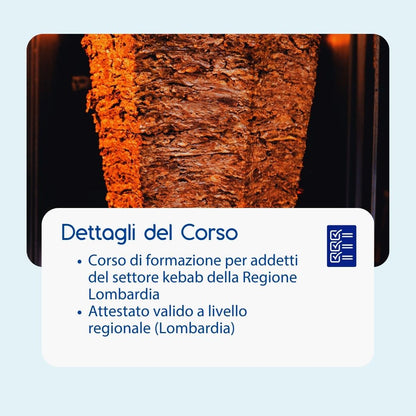 Corso formazione HACCP LOMBARDIA (e-learning) - ADDETTI SETTORE ALIMENTARE: KEBAB - prodotto da Kattedra