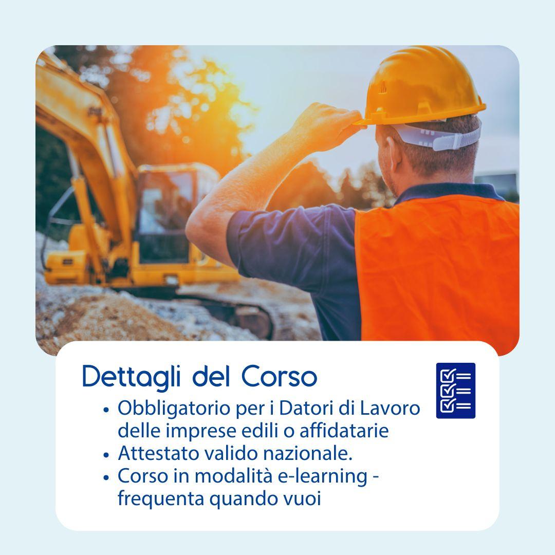 Corso formazione modulo aggiuntivo cantieri in e-learning Prometeo Srl
