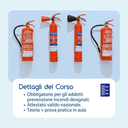 Corso Formazione Addetti Prevenzione Incendi Livello 1 in Aula Prometeo Srl