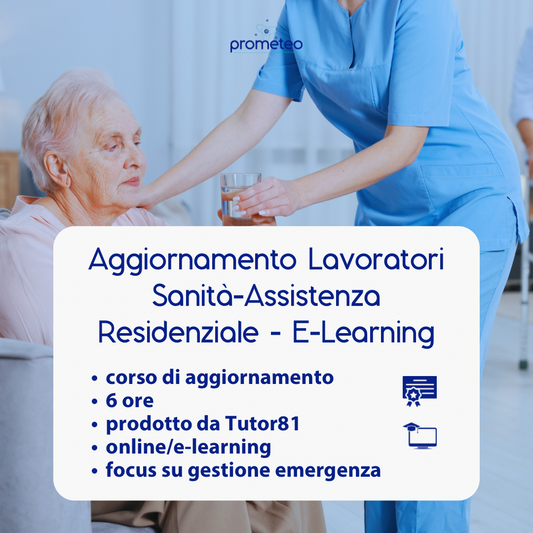 Aggiornamento sicurezza specifica lavoratori sanità-residenziale online 6 ore – Focus su emergenze, primo soccorso e antincendio (SOLO PER REGIONE LOMBARDIA)
