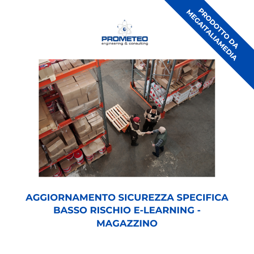 Aggiornamento sicurezza specifica basso rischio (e-learning) - MAGAZZINO - prodotto da MegaItaliaMedia