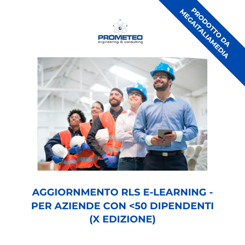 Aggiornamento RLS (e-learning) - ANNUALE X EDIZIONE PER AZIENDE <50 DIPENDENTI - prodotto da MegaItaliaMedia