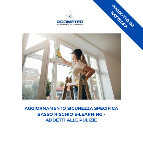 Aggiornamento sicurezza specifica (e-learning) - ADDETTI ALLE PULIZIE - prodotto da Kattedra