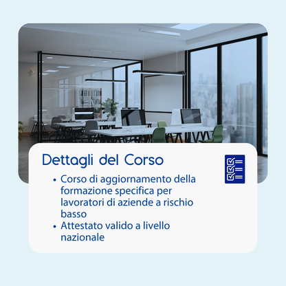 aggiornamento lavoratori rischio basso