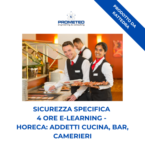 Sicurezza specifica basso rischio (e-learning) - HORECA: ADDETTI CUCINA, BAR, CAMERIERI - prodotto da Kattedra