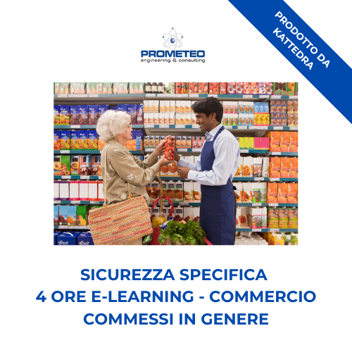 Sicurezza specifica basso rischio (e-learning) - COMMERCIO: COMMESSI IN GENERE - prodotto da Kattedra