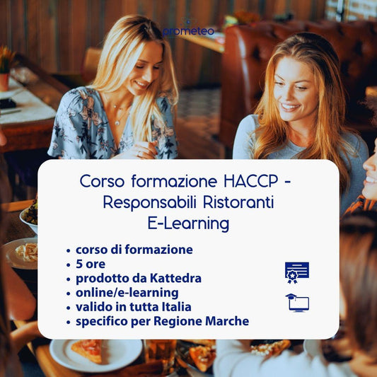 Corso formazione HACCP MARCHE (e-learning) - RESPONSABILI SETTORE ALIMENTARE: RISTORANTI - prodotto da Kattedra