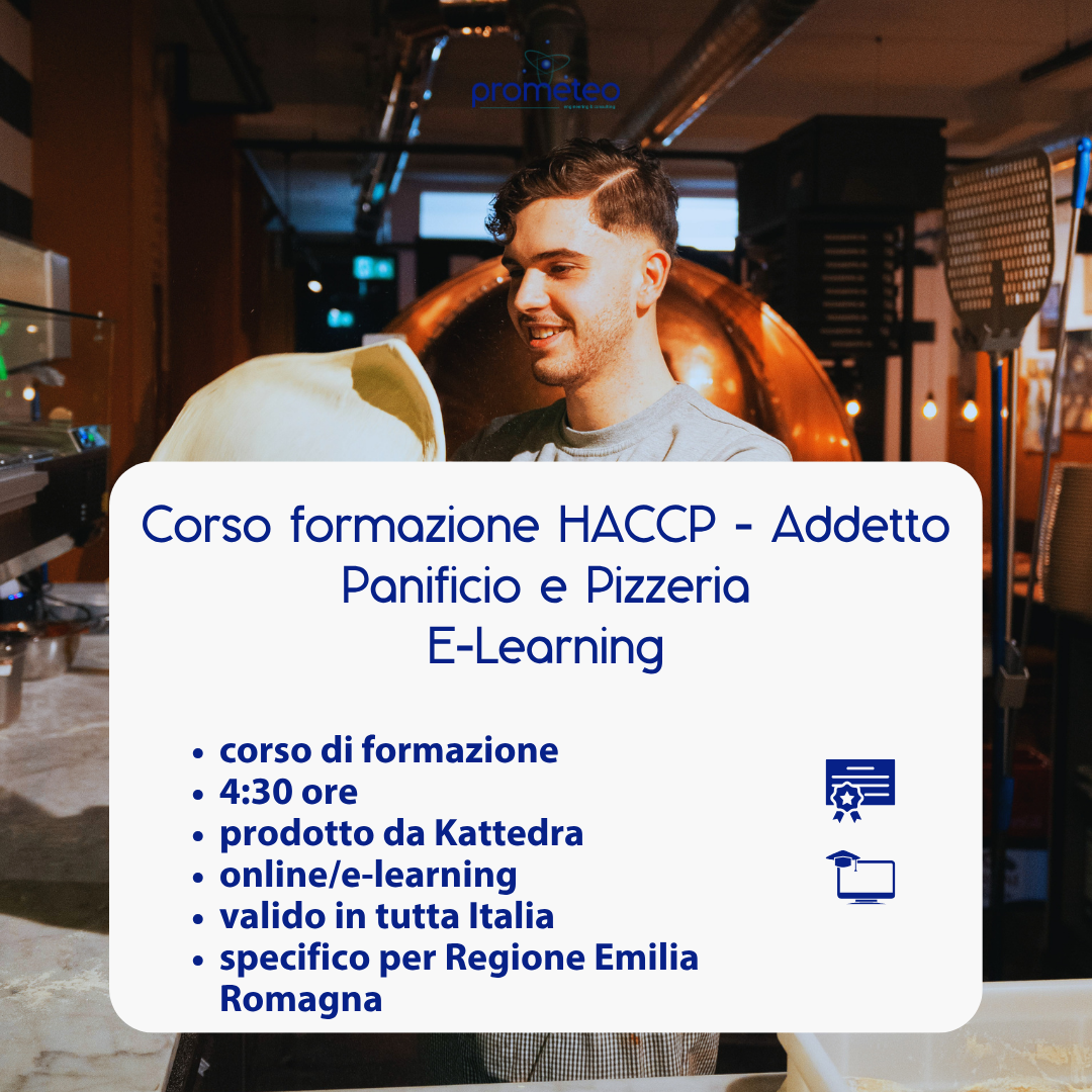 Corso formazione HACCP EMILIA ROMAGNA (e-learning) - ADDETTI SETTORE ALIMENTARE: PANIFICI E PIZZERIE - prodotto da Kattedra