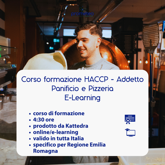 Corso formazione HACCP EMILIA ROMAGNA (e-learning) - ADDETTI SETTORE ALIMENTARE: PANIFICI E PIZZERIE - prodotto da Kattedra