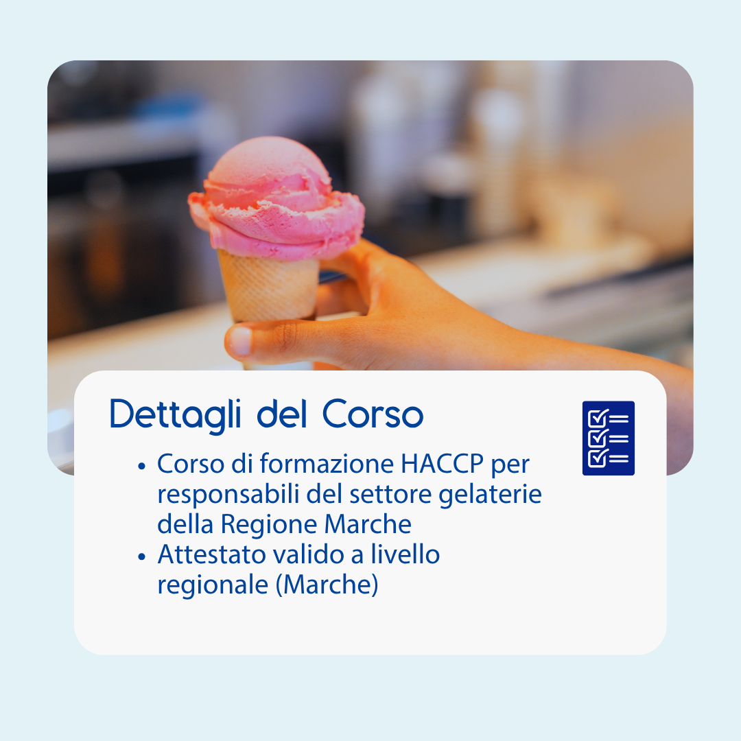Corso formazione HACCP MARCHE (e-learning) - ADDETTI SETTORE ALIMENTARE: GELATERIE - prodotto da Kattedra