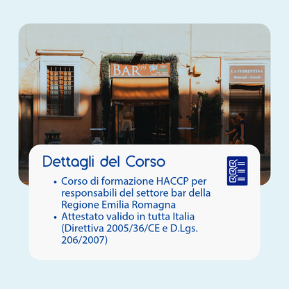 Corso formazione HACCP EMILIA-ROMAGNA (e-learning) - RESPONSABILI SETTORE ALIMENTARE: BAR - prodotto da Kattedra