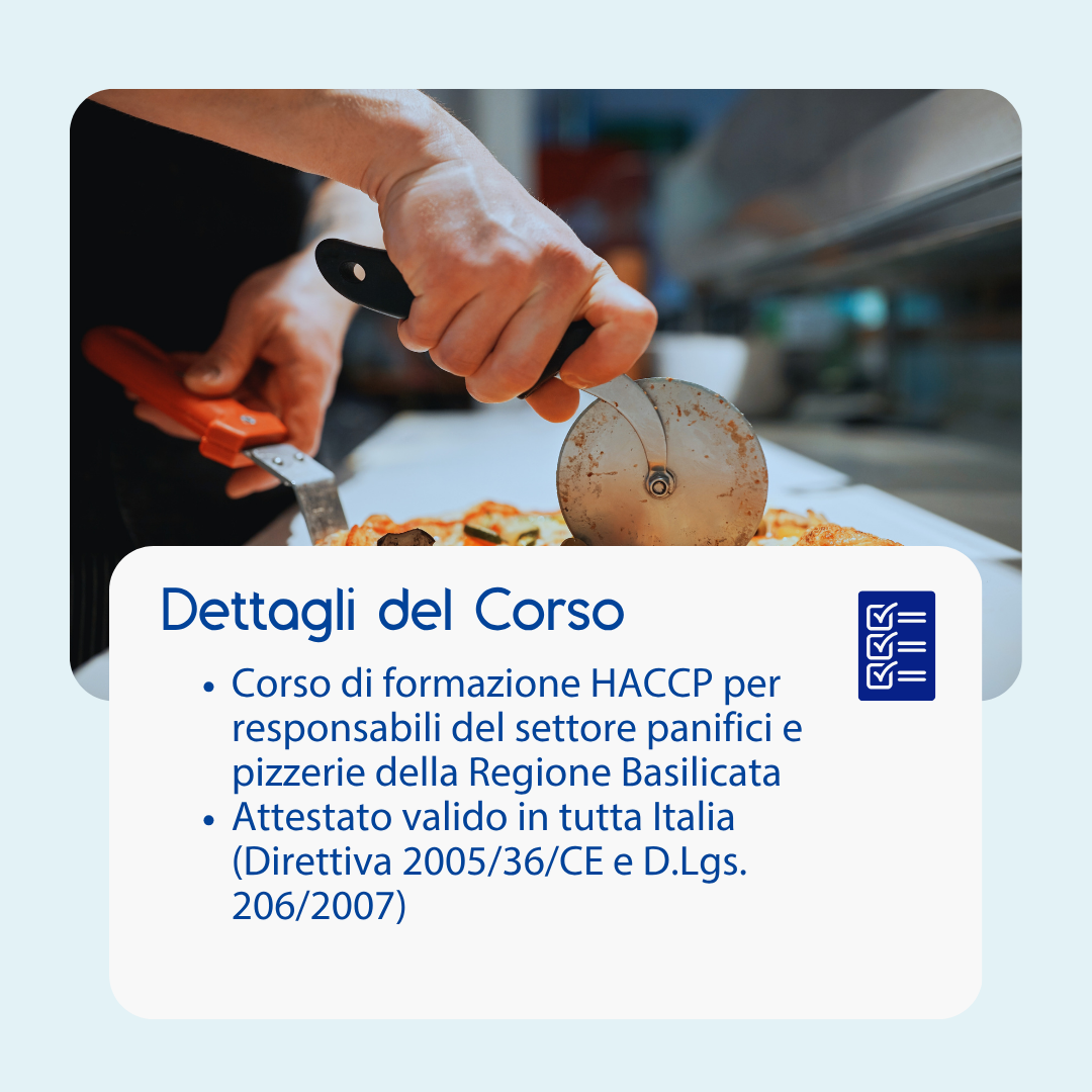 Corso formazione HACCP BASILICATA (e-learning) - RESPONSABILI SETTORE ALIMENTARE: PANIFICI E PIZZERIE - prodotto da Kattedra