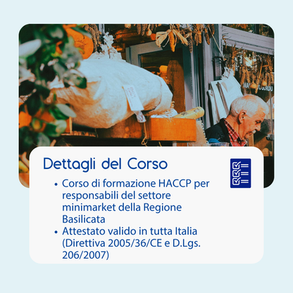 Corso formazione HACCP BASILICATA (e-learning) - RESPONSABILI SETTORE ALIMENTARE: MINIMARKET - prodotto da Kattedra