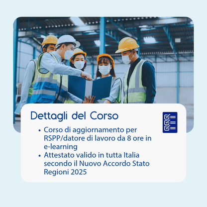 Corso aggiornamento RSPP/Datore di Lavoro - NOVITA' DELL'ACCORDO STATO-REGIONI 2025 E L'IMPORTANZA DELLA DELEGA (e-learning) - prodotto da Kattedra