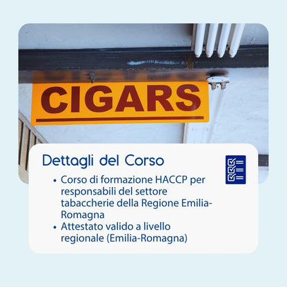 Corso formazione HACCP EMILIA-ROMAGNA (e-learning) - RESPONSABILI SETTORE ALIMENTARE: TABACCHERIE - prodotto da Kattedra