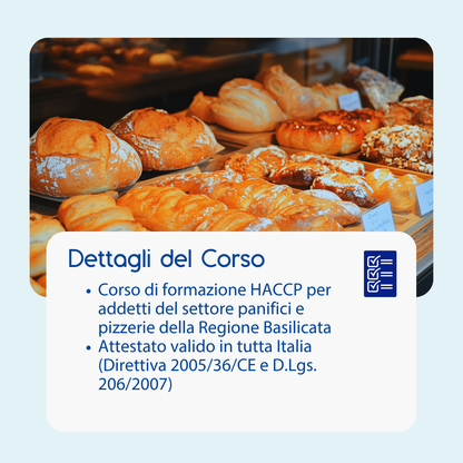 Corso formazione HACCP BASILICATA (e-learning) - ADDETTI SETTORE ALIMENTARE: PANIFICI - prodotto da Kattedra