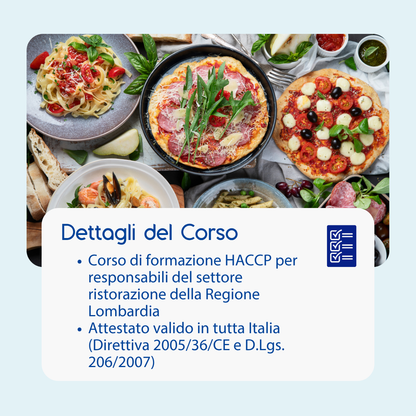 Corso formazione HACCP LOMBARDIA (e-learning) - RESPONSABILE SETTORE ALIMENTARE: RISTORAZIONE - prodotto da Kattedra