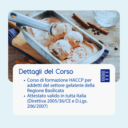 Corso formazione HACCP BASILICATA (e-learning) - ADDETTI SETTORE ALIMENTARE: GELATERIE - prodotto da Kattedra