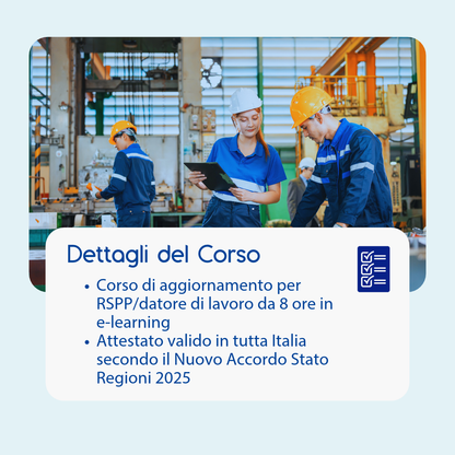 Corso aggiornamento RSPP/Datore di Lavoro (e-learning) - La comunicazione per la sicurezza: voce, autostima, leadership e percezione del rischio.  - prodotto da Kattedra