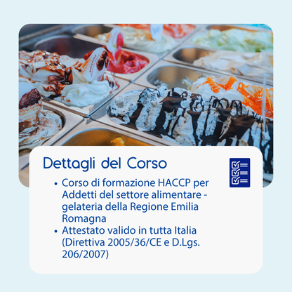Corso formazione HACCP EMILIA ROMAGNA (e-learning) - ADDETTI SETTORE ALIMENTARE: GELATERIE - prodotto da Kattedra