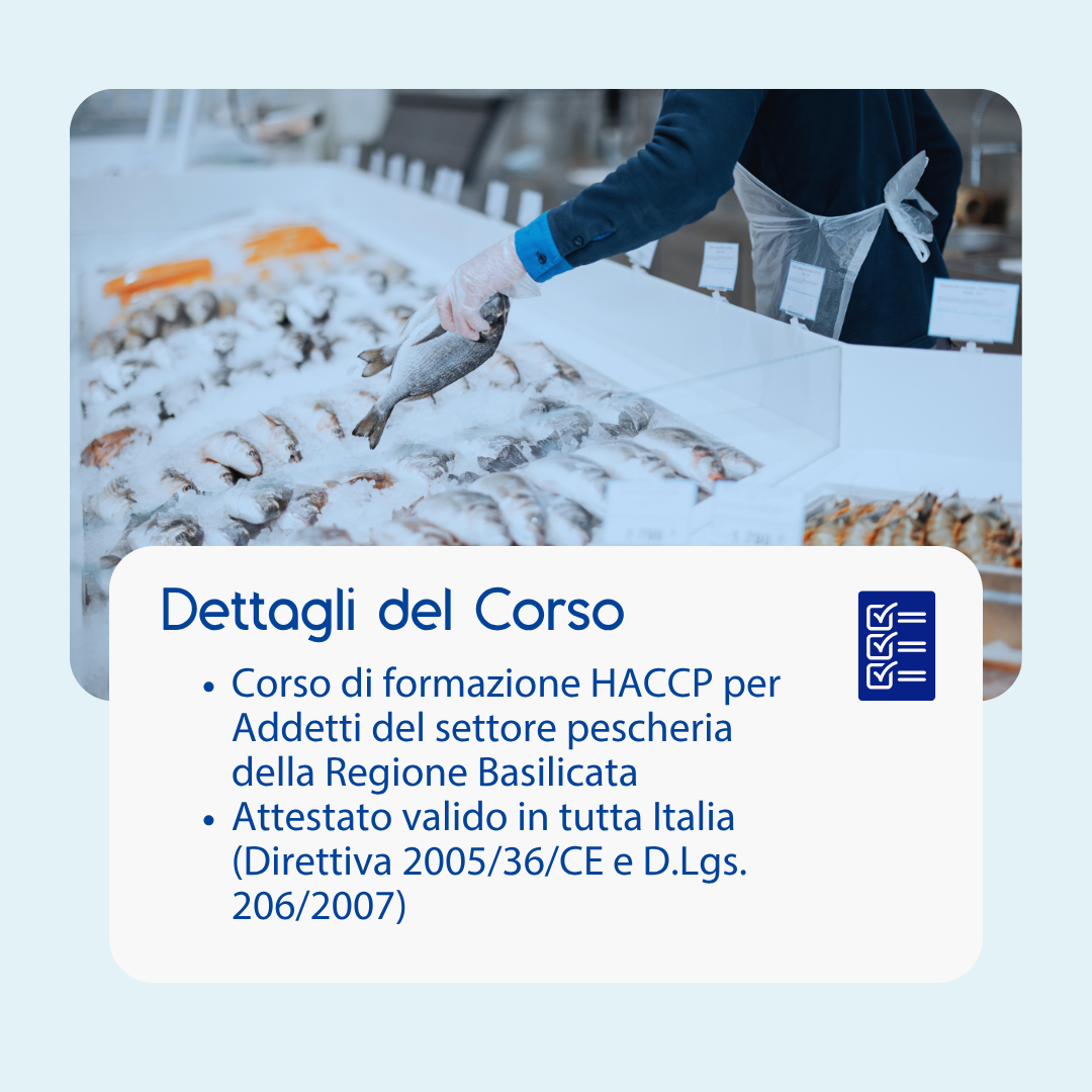 Corso formazione HACCP BASILICATA (e-learning) - ADDETTI SETTORE ALIMENTARE: PESCHERIE - prodotto da Kattedra