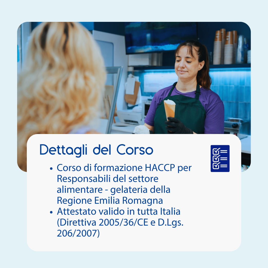 Corso formazione HACCP EMILIA ROMAGNA (e-learning) - RESPONSABILI SETTORE ALIMENTARE: GELATERIE - prodotto da Kattedra