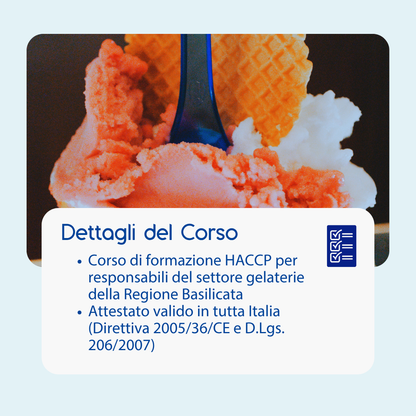 Corso formazione HACCP BASILICATA (e-learning) - RESPONSABILI SETTORE ALIMENTARE: GELATERIE - prodotto da Kattedra