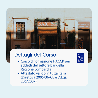 Corso formazione HACCP LOMBARDIA (e-learning) - ADDETTI SETTORE ALIMENTARE: BAR - prodotto da Kattedra