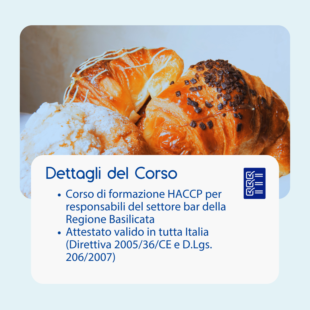 Corso formazione HACCP BASILICATA (e-learning) - RESPONSABILI SETTORE ALIMENTARE: BAR - prodotto da Kattedra