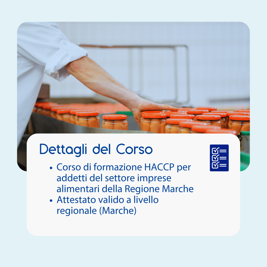 Corso formazione HACCP MARCHE (e-learning) - ADDETTI SETTORE ALIMENTARE: IMPRESE ALIMENTARI- prodotto da Kattedra
