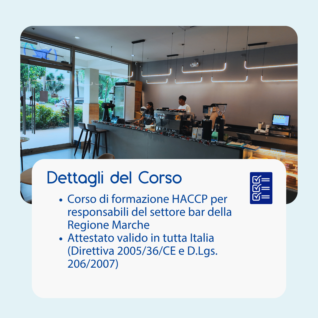Corso formazione HACCP MARCHE (e-learning) - RESPONSABILI SETTORE ALIMENTARE: BAR - prodotto da Kattedra