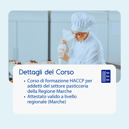 Corso formazione HACCP MARCHE (e-learning) - ADDETTI SETTORE ALIMENTARE: PASTICCERIA - prodotto da Kattedra