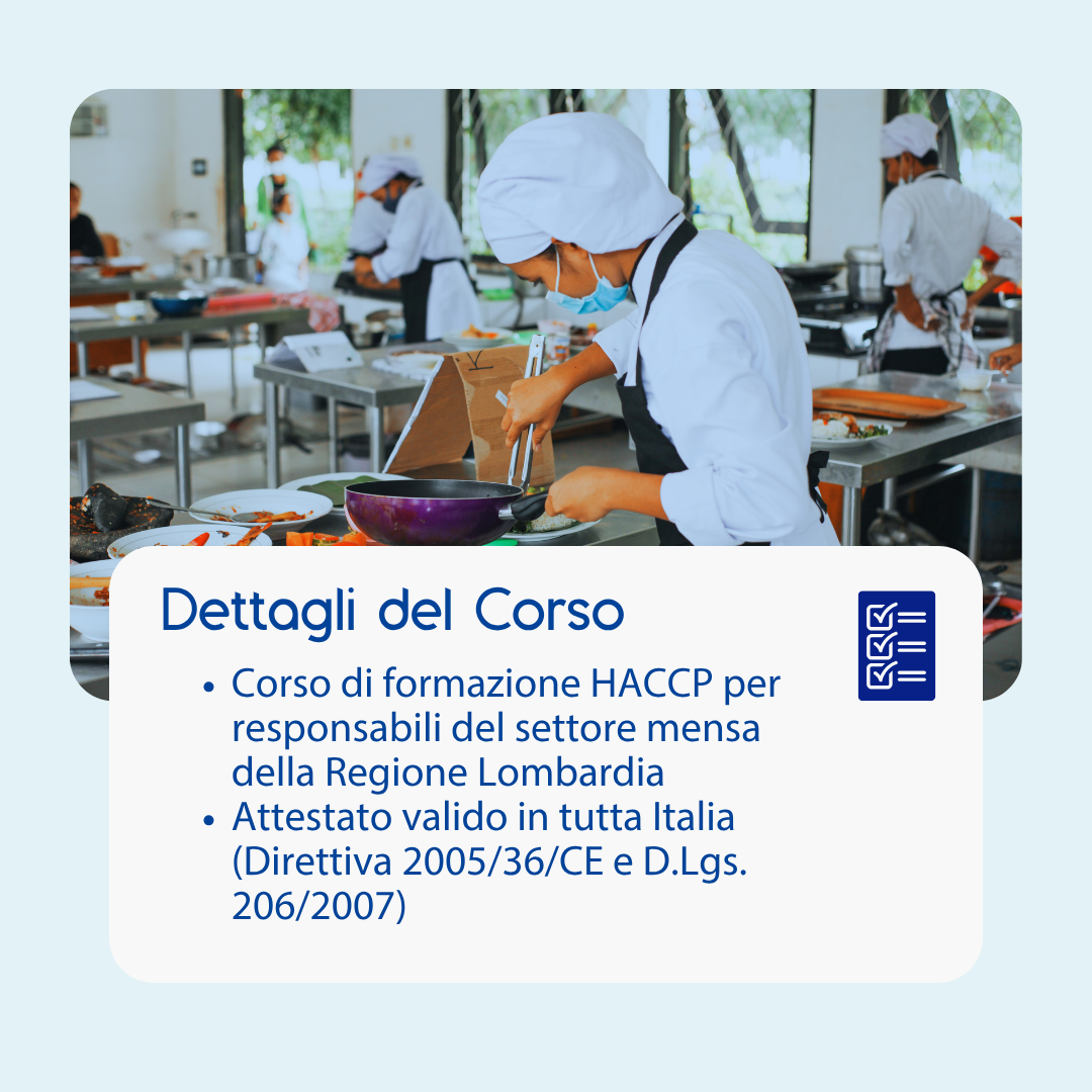 Corso formazione HACCP LOMBARDIA (e-learning) - RESPONSABILI SETTORE ALIMENTARE: MENSA - prodotto da Kattedra