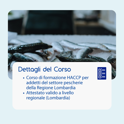 Corso formazione HACCP LOMBARDIA (e-learning) - ADDETTI SETTORE ALIMENTARE: PESCHERIE - prodotto da Kattedra