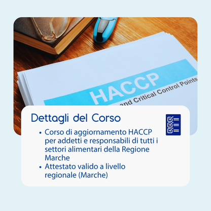 Corso aggiornamento HACCP MARCHE (e-learning) - OPERATORI E RESPONSABILI SETTORE ALIMENTARE - prodotto da Kattedra