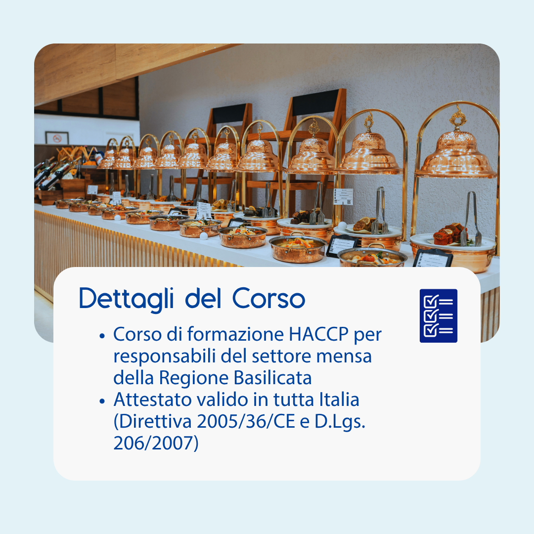 Corso formazione HACCP BASILICATA (e-learning) - RESPONSABILI SETTORE ALIMENTARE: MENSA - prodotto da Kattedra