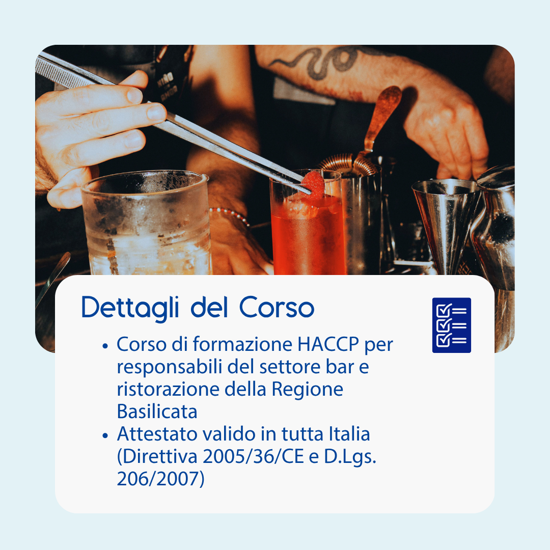 Corso formazione HACCP BASILICATA (e-learning) - RESPONSABILI SETTORE ALIMENTARE: BAR E RISTORAZIONE - prodotto da Kattedra