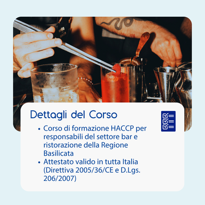 Corso formazione HACCP BASILICATA (e-learning) - RESPONSABILI SETTORE ALIMENTARE: BAR E RISTORAZIONE - prodotto da Kattedra